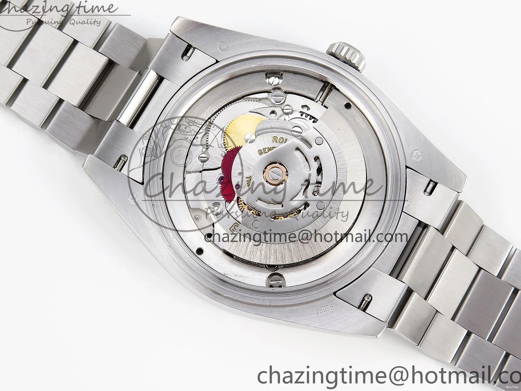 MiroTime 0426 QuickDry DayDate 40 SS GSF Gain Weight Blue Roman Dial Diamonds Bezel on President Bracelet A 1917